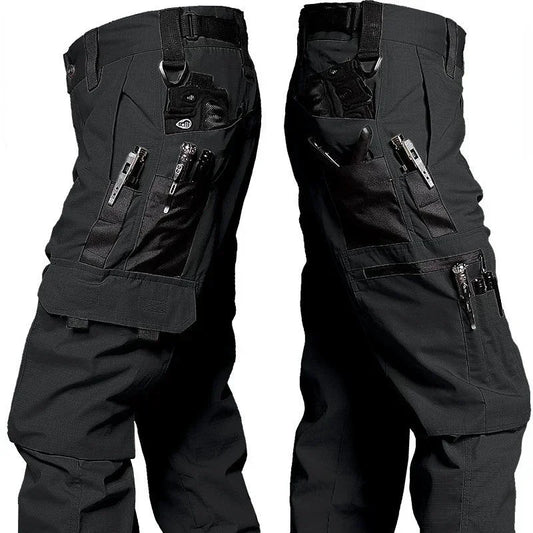 Men's Tactical Cargo Pants - Multi-Pocket, Water-Repellent, Tear-Resistant Work Trousers